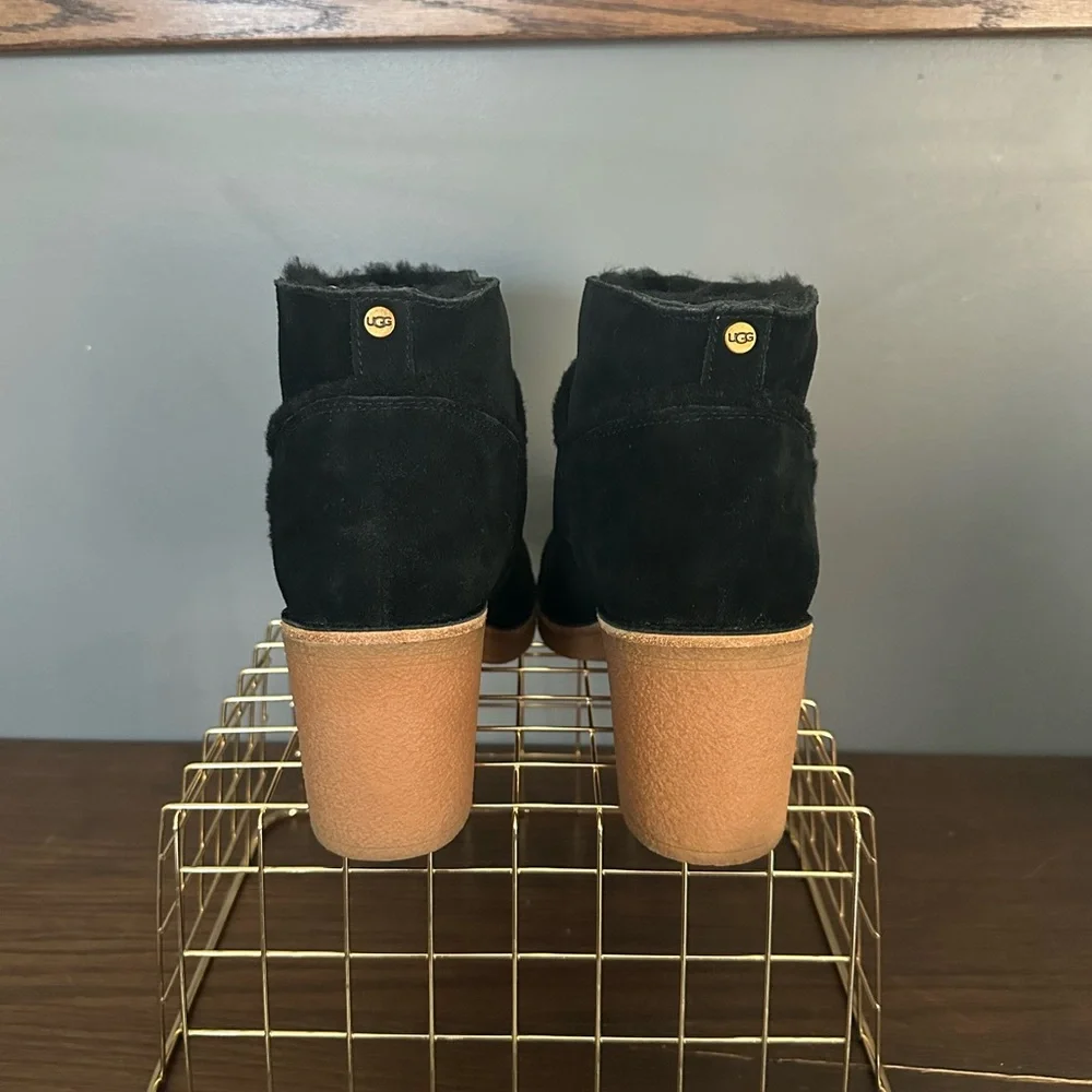 NWOT UGG Women’s Kasen Black Suede Heeled Bootie - Picture 5 of 10